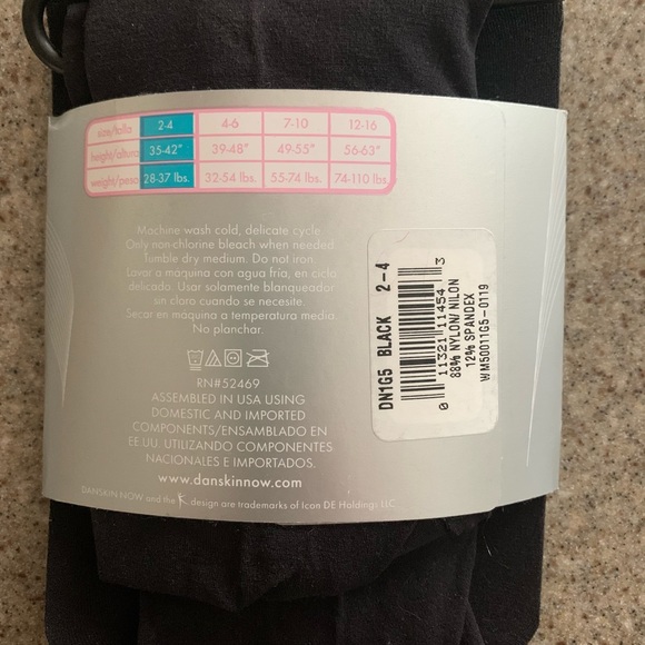 Girls tights size 2-4 - Picture 2 of 2